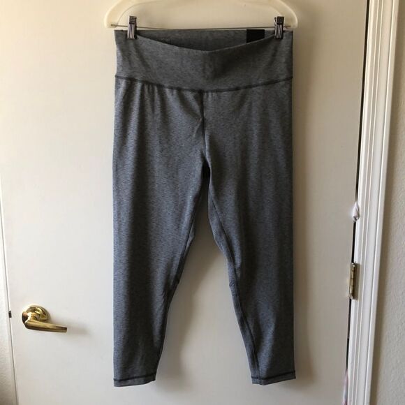 Adidas Optime 7/8 Tights Size XL NWT Dark Gray Heather - Picture 1 of 9
